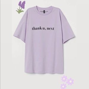 H&M “Thank You, Next” Ariana Grande T-shirt in Lavendar. Size: XS 🩰